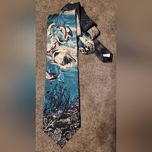 Men's Tie Endangred Species Orca/Whale Ocean Silk Tie